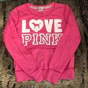 LOVE PINK crew sweatshirt with pocket